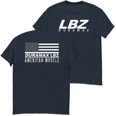 LBZ Duramax T-Shirt - American Muscle Flag-In-Navy-From Aggressive Thread